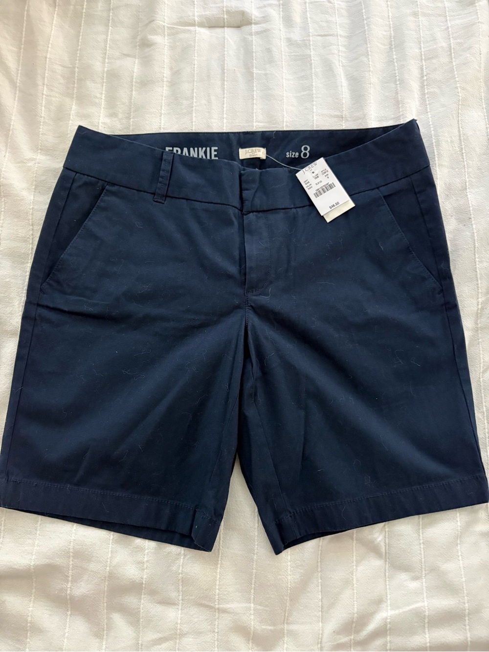 J. Crew Navy Women’s Flat-Front Chino Shorts